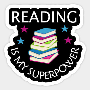 Reading is my superpower Sticker